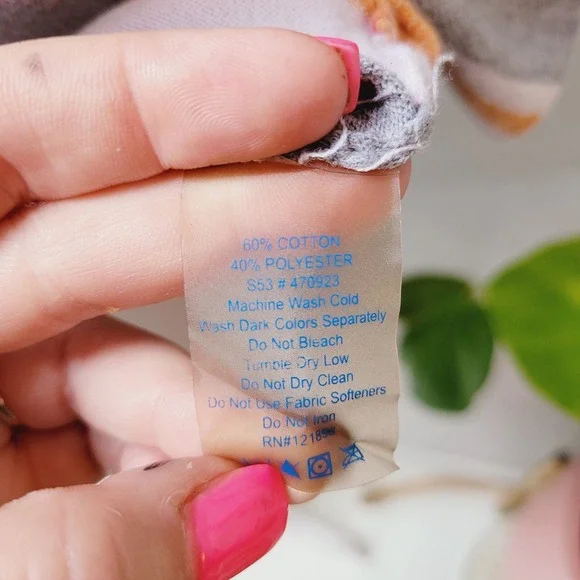 Title Nine Striped Knit Long Sleeve Crew Neck Pink Orange Gray Medium Sweater - Picture 5 of 5